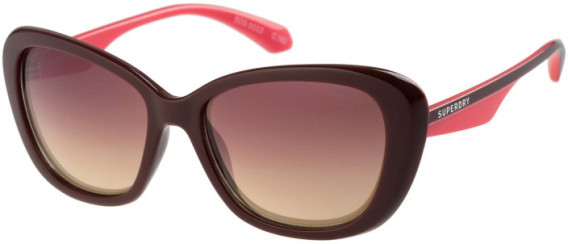 Superdry SDS-5022 sunglasses in Burgundy/Coral