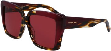 Salvatore Ferragamo SF1060SN sunglasses in Striped Brown/Purple