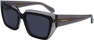Salvatore Ferragamo SF2002S sunglasses in Transparent Grey/Black