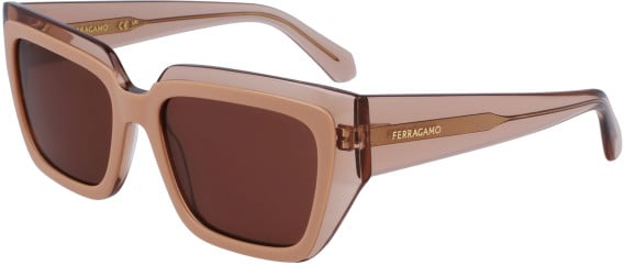 Salvatore Ferragamo SF2002S sunglasses in Transparent Nude/Rose