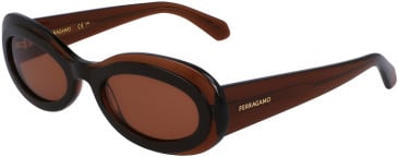 Salvatore Ferragamo SF2003S sunglasses in Transparent Brown/Brown