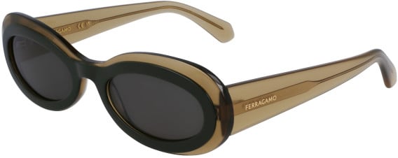 Salvatore Ferragamo SF2003S sunglasses in Transparent Khaki/Green