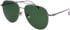 Salvatore Ferragamo SF308S sunglasses in Light Ruthenium/Green