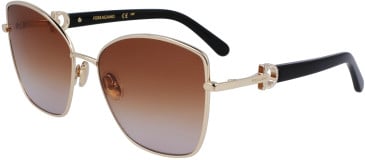 Salvatore Ferragamo SF312SR sunglasses in Gold/Brown