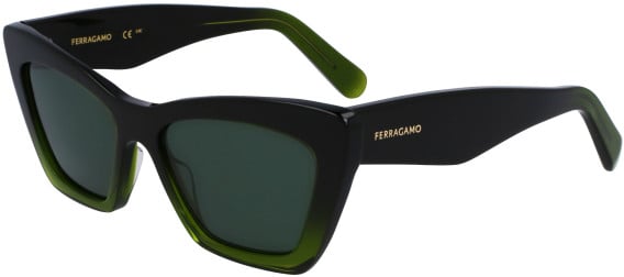 Salvatore Ferragamo SF929SN sunglasses in Transparent Dark Green