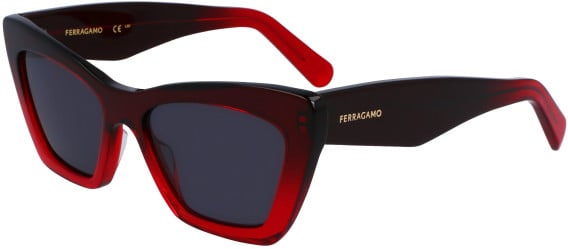 Salvatore Ferragamo SF929SN sunglasses in Transparent Dark Red