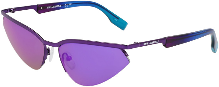 Karl Lagerfeld Iridescent Blue Purple Sunglasses Authentic Karl Lagerfeld Sunglasses Blue Purple Mirror Lens  main image 2