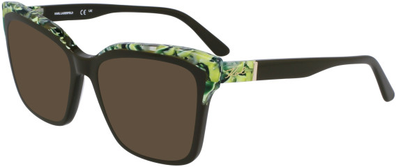 Karl Lagerfeld KL6130 sunglasses in Olive Green/Marble