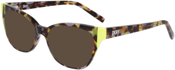 DKNY DK5058 sunglasses in Charcoal Tokyo Tortoise/Citron
