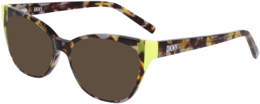 DKNY DK5058 sunglasses in Charcoal Tokyo Tortoise/Citron