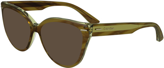 Calvin Klein CK24514 sunglasses in Striped Brown/Yellow