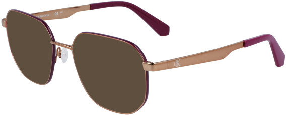 Calvin Klein Jeans CKJ23222 sunglasses in Amber Gold/Purple