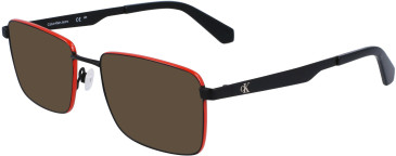 Calvin Klein Jeans CKJ23223 sunglasses in Matte Black/Orange