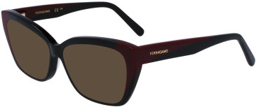 FERRAGAMO SF2938N sunglasses in Black/Burgundy