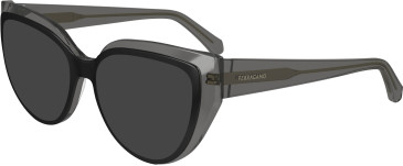 FERRAGAMO SF2984 sunglasses in Transparent Grey/Black