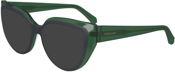 FERRAGAMO SF2984 sunglasses in Transparent Green/Violet