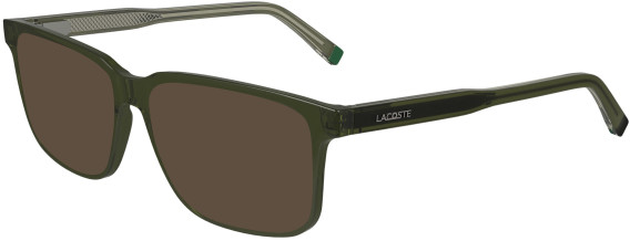 Lacoste L2946 sunglasses in Transparent Khaki
