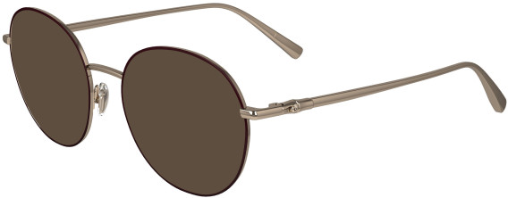 Longchamp LO2160 sunglasses in Rose Gold/Burgundy