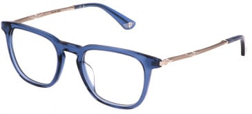 Police VPLL66 glasses in Shiny Transparent Blue