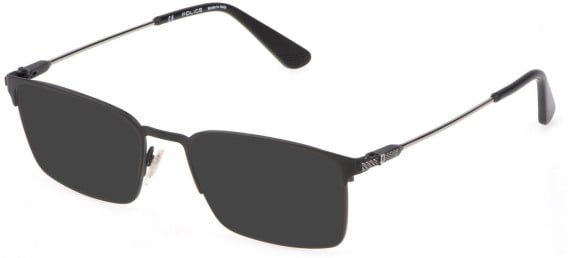 Police VPLF78N-53 sunglasses in Semi Matt Black/Shiny Gun