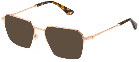 Police VPLL68 sunglasses in Shiny Total Rose Gold