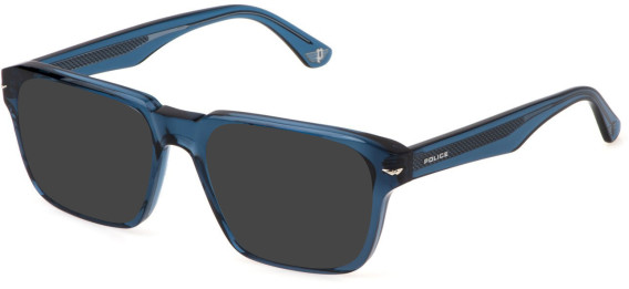 Police VPLN20 sunglasses in Shiny Transparent Blue