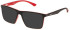 Police VPLN26 sunglasses in Shiny Black/Semi Matt Red