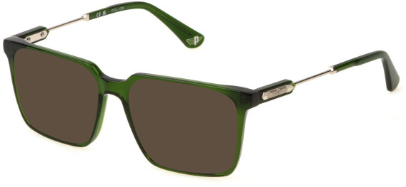 Police VPLN28 sunglasses in Shiny Transparent Green