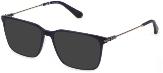 Police VPLG77-55 sunglasses in Matt Transparent Blue