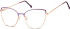 SFE-10924 glasses in Shiny Pink Gold/Matt Purple