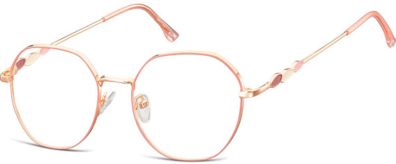 SFE-10672 glasses in Shiny Pink Gold/Matt Soft Pink