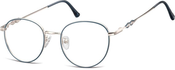 SFE-10922 glasses in Shiny Silver/Matt Blue
