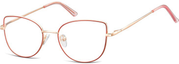 SFE-10693 glasses in Shiny Pink Gold/Matt Red