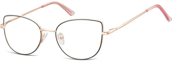 SFE-10693 glasses in Shiny Pink Gold/Matt Black