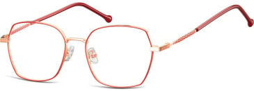 SFE-10674 glasses in Shiny Pink Gold/Matt Red