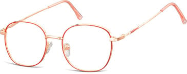 SFE-10675 glasses in Shiny Pink Gold/Matt Red