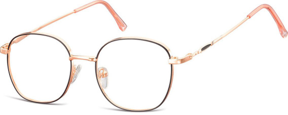 SFE-10675 glasses in Shiny Pink Gold/Matt Black