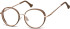 SFE-11317 glasses in Pink Gold/Brown