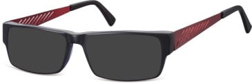 SFE-8816 sunglasses in Black/Burgundy