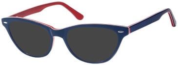 SFE-2031 sunglasses in Blue/Clear Red