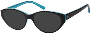 SFE-2033 sunglasses in Black/Clear Turquoise