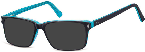 SFE-8153 sunglasses in Black/Clear Turquoise