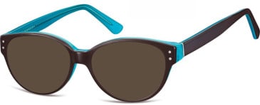 SFE-8176 sunglasses in Black/Clear Turquoise