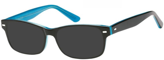 SFE-8179 sunglasses in Black/Clear Turquoise