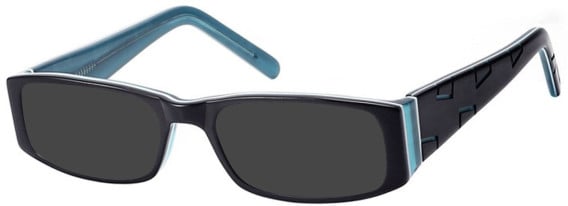 SFE-8184 sunglasses in Black/Clear Turquoise