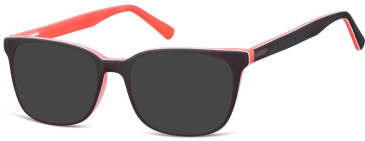 SFE-9790 sunglasses in Matt Black/Peach