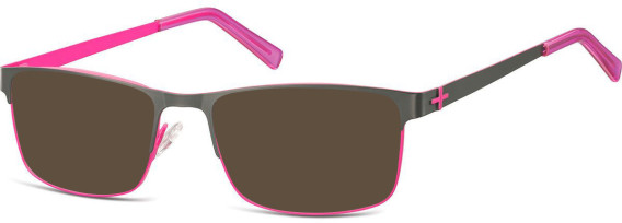 SFE-10146 sunglasses in Matt Dark Grey/Purple
