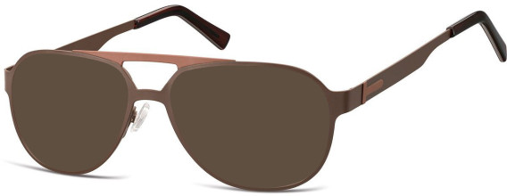 SFE-10147 sunglasses in Matt Dark Brown/Light Brown