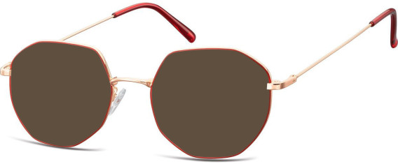 SFE-10530 sunglasses in Pink Gold/Red
