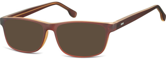 SFE-10665 sunglasses in Matt Brown/Clear
